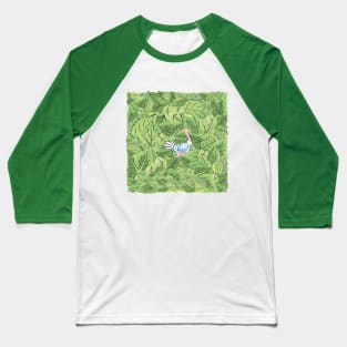 Ostrich in Leaves Baseball T-Shirt